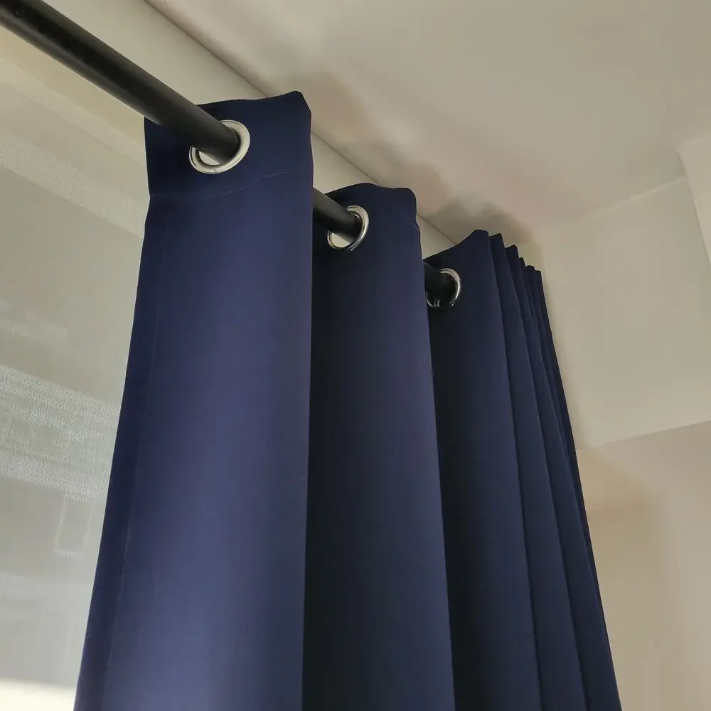 Blackout Curtains Room Darkening Thermal Insulted Navy 52 x 54 inch 2 Panels